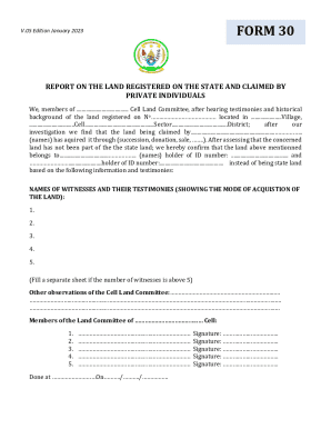 Rwanda Land Registration Form 30