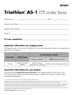 Triathlon AS-1 CT Order Form