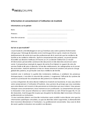 InselLink Patient Consent Form