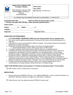 Adult Ambulatory Infusion Order for Denosumab