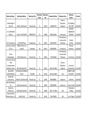 Business License Application Form