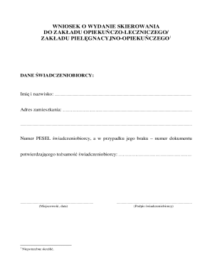 Request for Nursing Care Facility Admission