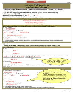Polish Alimony Fund Application Form