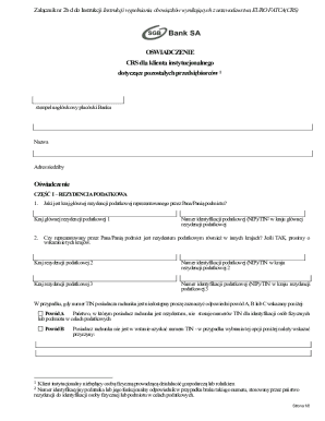EU FATCA CRS Declaration Form