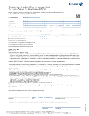 FATCA Client Status Declaration