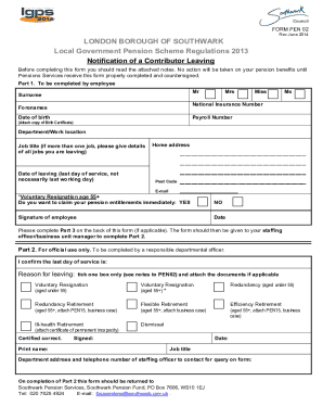 UK Pension Scheme Notification Form