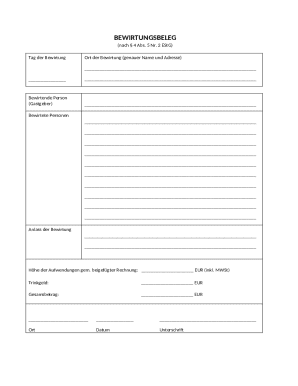 German Business Meal Receipt