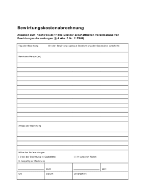 German Meal Expense Report