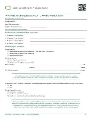 Consumer Credit Application Form