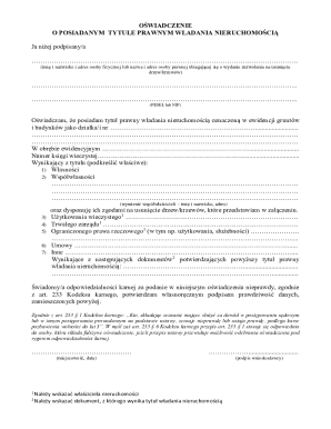 Legal Property Ownership Declaration Form