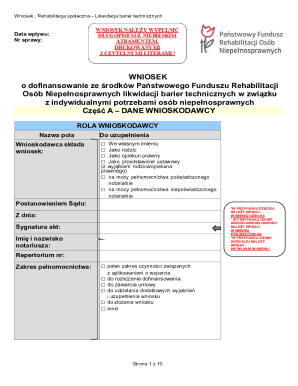 Poland Disability Assistance Form