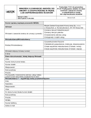 Formularz F98D do Procedury