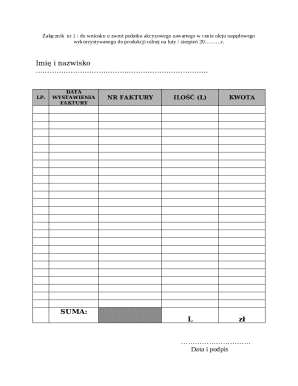 Polish Agricultural Fuel Tax Refund Form