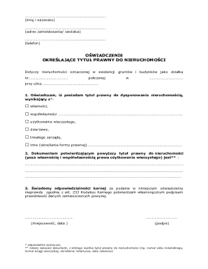 Property Legal Title Declaration