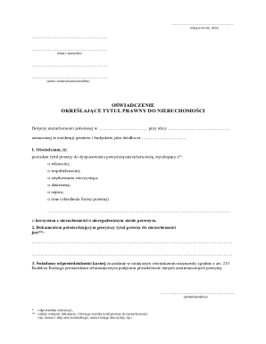 Property Legal Title Declaration