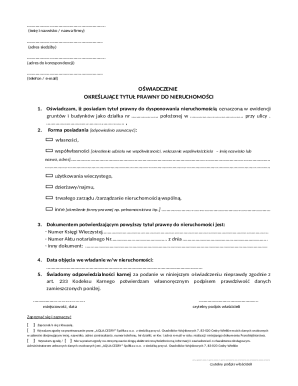 Property Legal Title Declaration