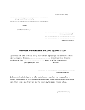 Paternity Leave Request Form