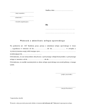 Paternity Leave Request Form