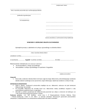 Polish Parental Leave Application Form