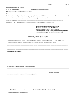 Student Application Form