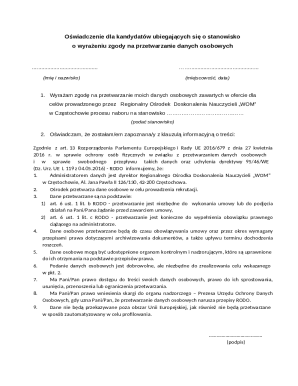 Consent for Data Processing for Job Candidates