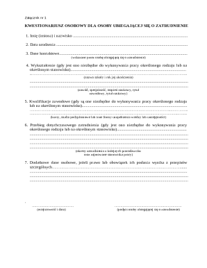 Employment Application Form