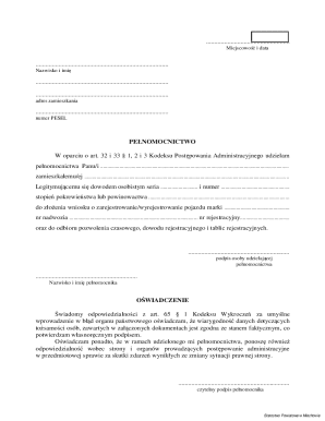 Power of Attorney for Vehicle Registration