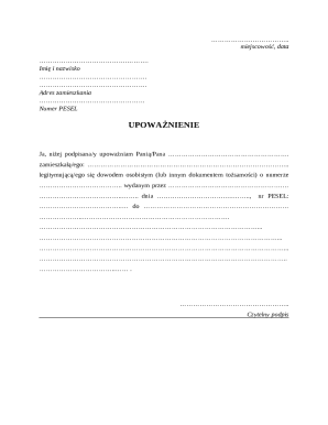 Power of Attorney Form