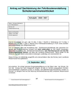 Schüler Sammelzeitticket Antrag