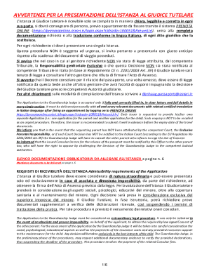 Application to the Guardianship Judge