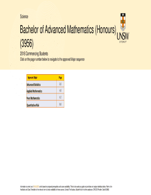 Bachelor of Advanced Mathematics (Honours) Program Guide