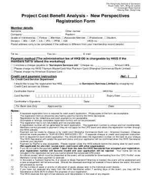 Hong Kong Institute of Surveyors Registration Form