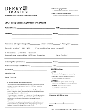 LDCT Lung Screening Order Form