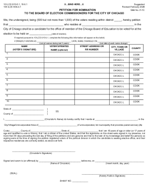 Petition for Nomination