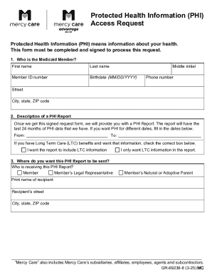 Protected Health Information Access Request