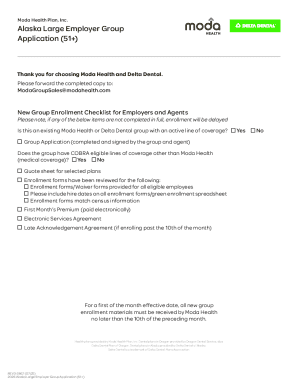 Alaska Large Employer Group Application