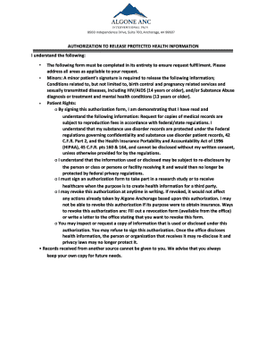 Authorization to Release Protected Health Information