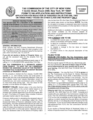 NYC Form TC108 Application