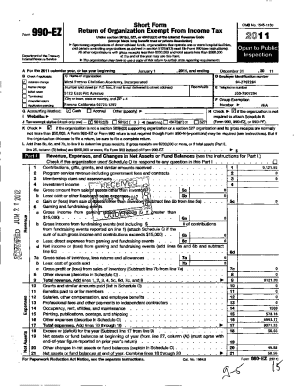 Form 990-EZ 2011