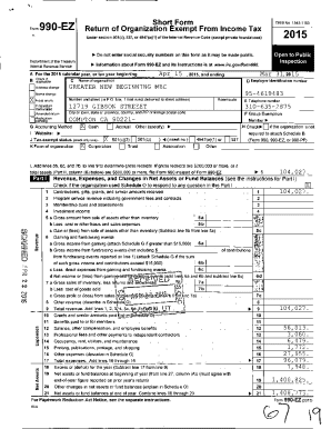 Form 990-EZ 2015