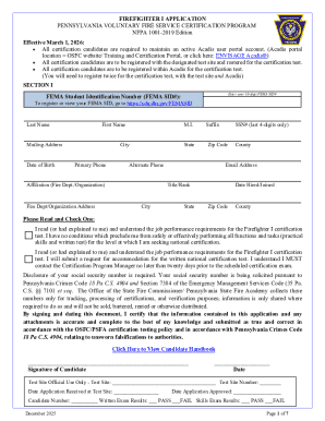 Firefighter I Application
