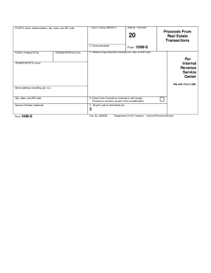IRS Form 1099-S Certification