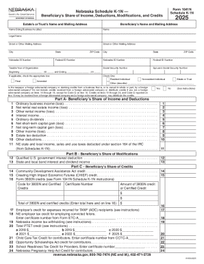 Nebraska Schedule K-1N Form