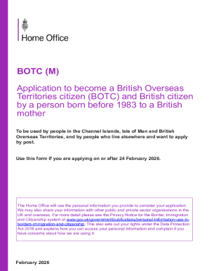 BOTC (M) Application Form
