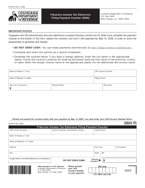 Louisiana Fiduciary Income Tax Payment Voucher