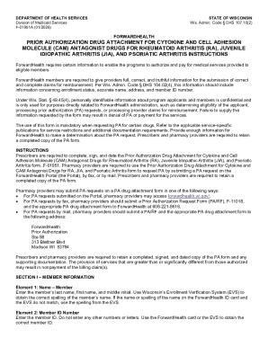 Wisconsin Prior Authorization Drug Attachment