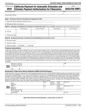 California Fiduciary Tax Extension Payment Form