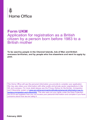 UKM Form British Citizenship Application