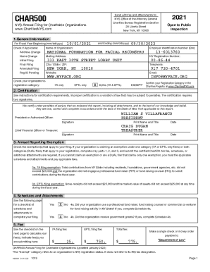 NYS Annual Filing for Charitable Organizations