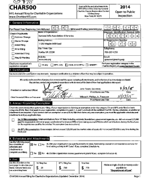 NYS Annual Filing for Charitable Organizations
